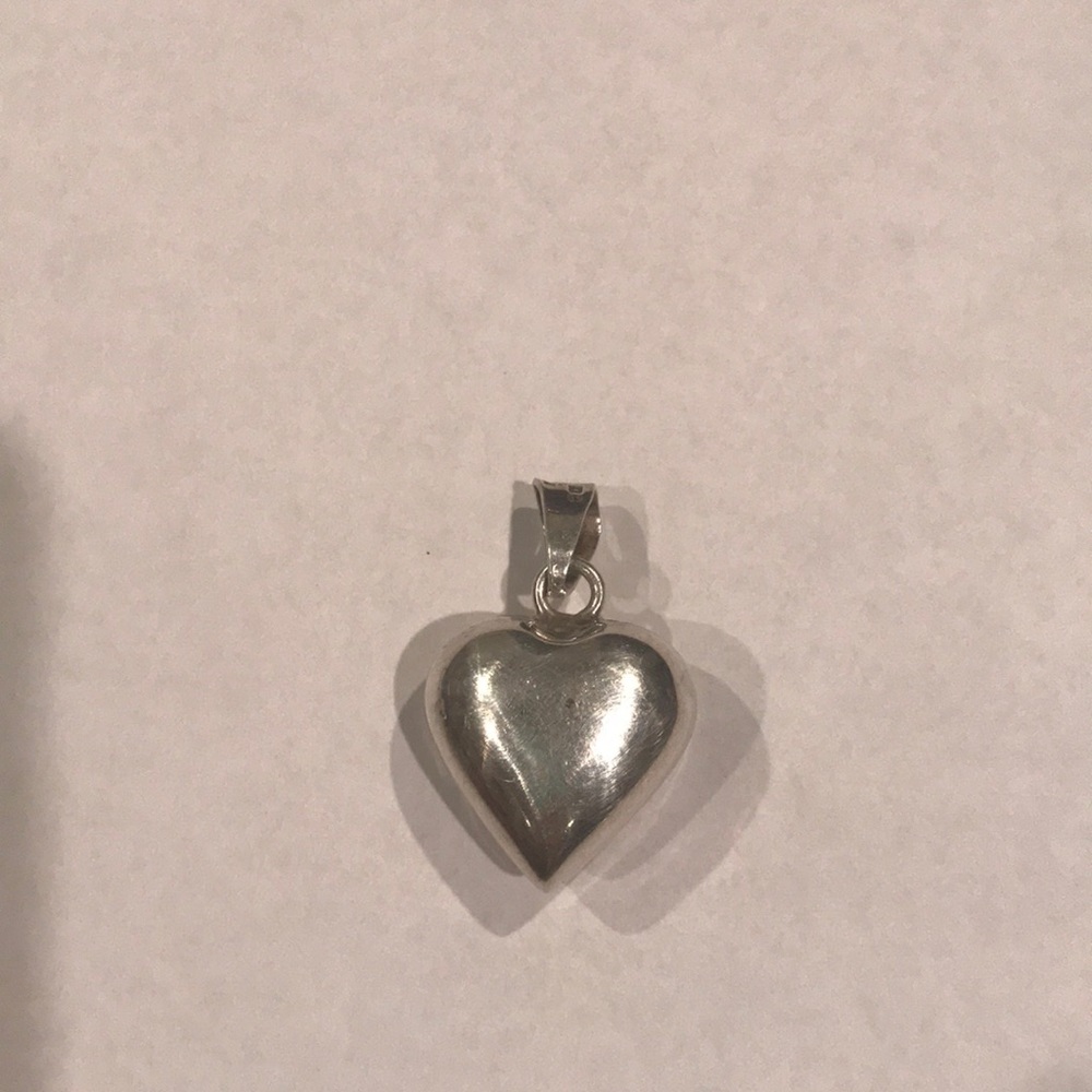 1970s sterling silver Mexico bell heart pendant